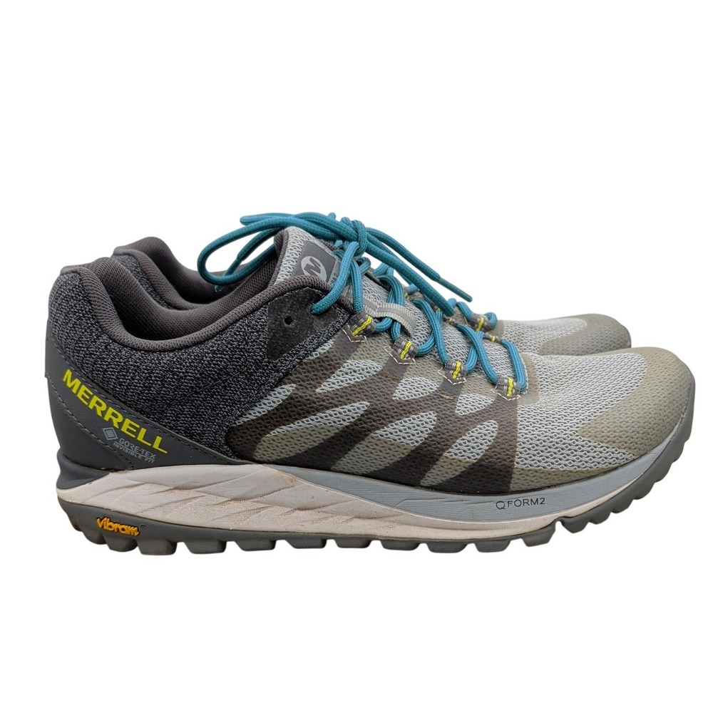 Merrell Antora 2 Gore-Tex Granite Grey Teal Trail Running Shoes J035638 Women 10